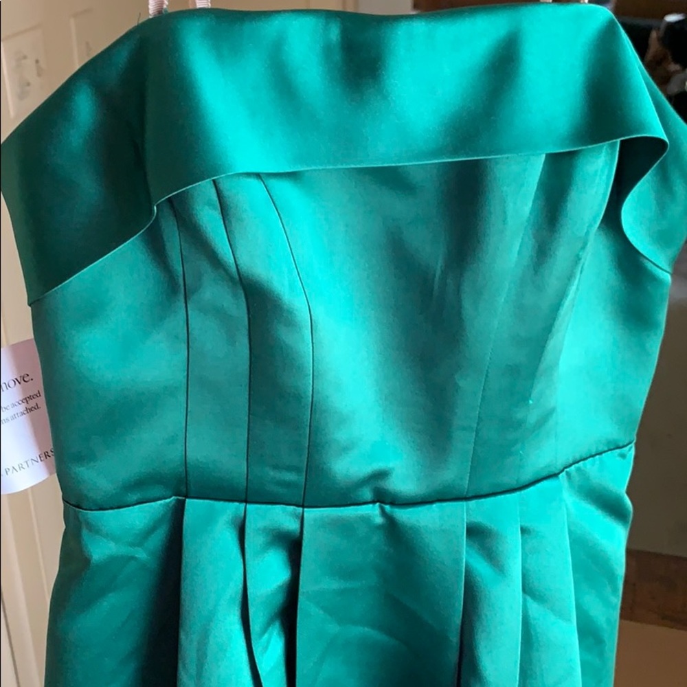 Emerald green Fame and Partners high-low dress